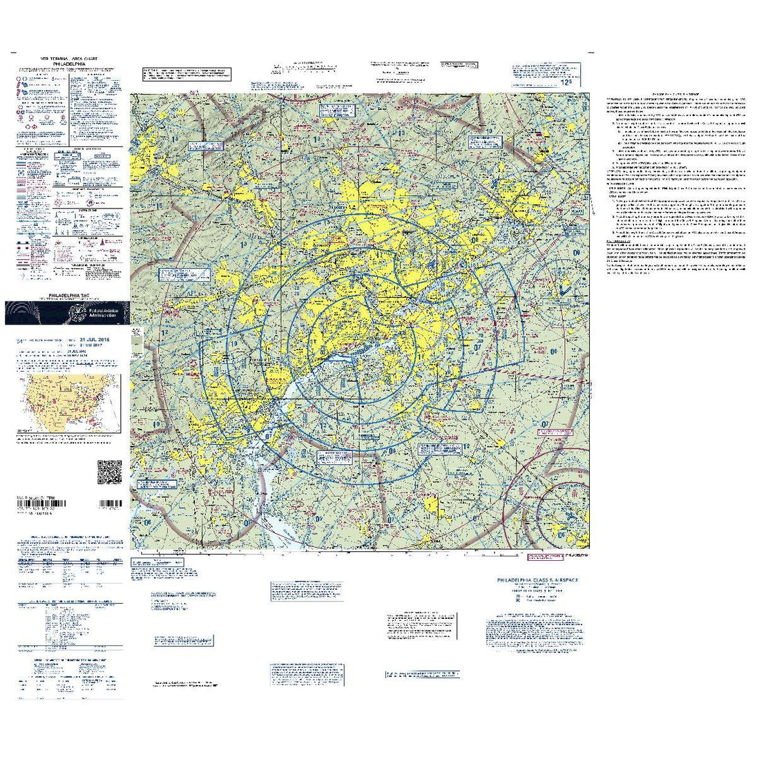 FAA Chart VFR TAC PHILADELPHIA (Current Edition) 2023