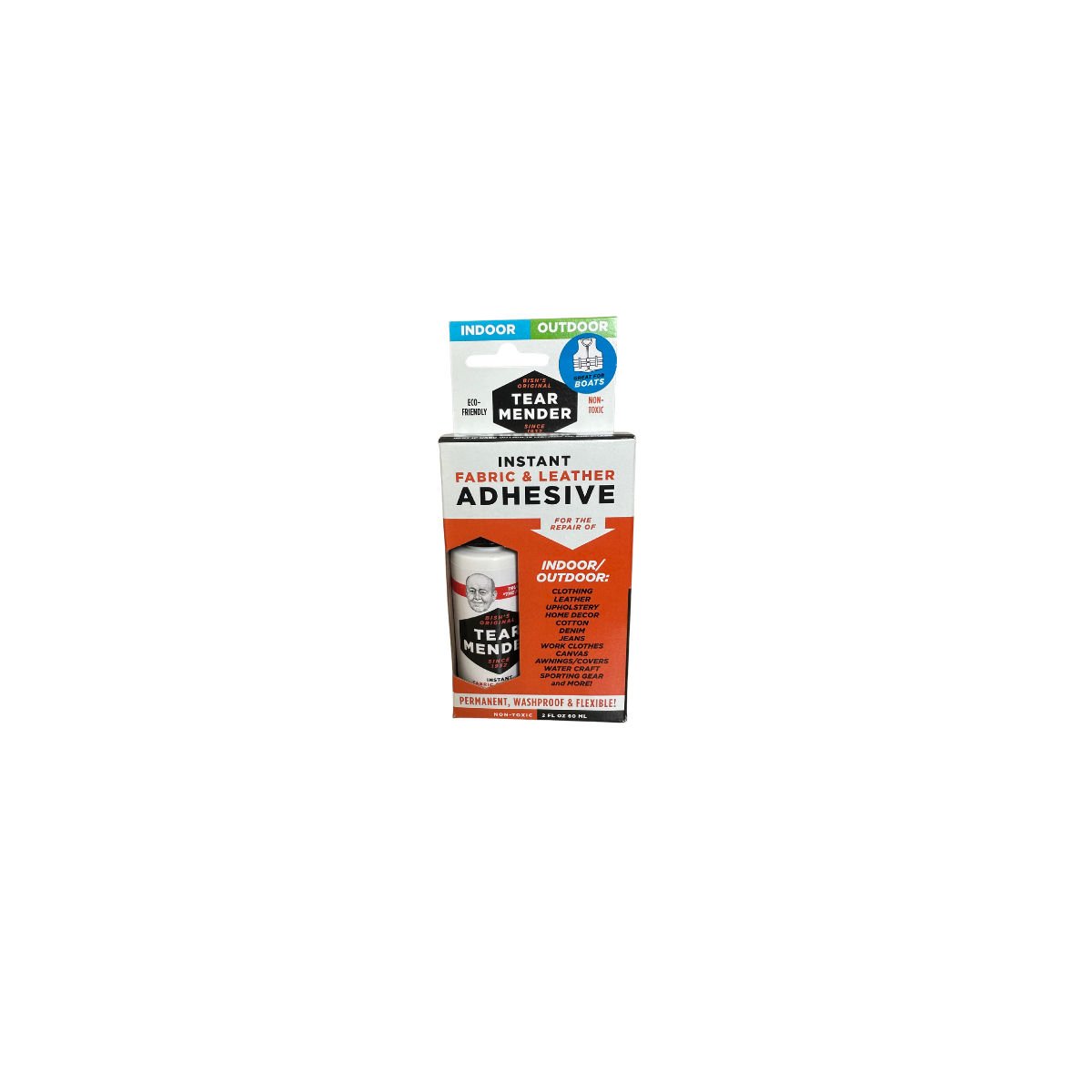 Tear Mender High Strength Liquid White Fabric & Leather Adhesive 2 oz